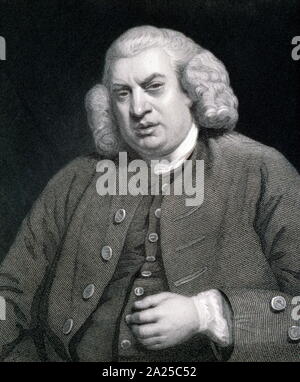 Samuel Johnson (1709 - 1784), scrittore inglese che ha fatto della durata di contributi alla letteratura inglese come un poeta, commediografo, saggista, moralista, critico letterario, biografo, editor e lessicografo. Foto Stock