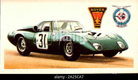 1965 Rover-BRM, Le Mans Turbina a Gas auto. Il rover-BRM è stato un prototipo di turbina a gas-powered racing car, sviluppato congiuntamente nei primi anni sessanta dalla società britanniche Rover e British Racing motori (BRM). Foto Stock