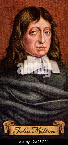 John Milton (1608 - 1674), poeta inglese, polemista, uomo di lettere e un funzionario civile per il Commonwealth of England Foto Stock