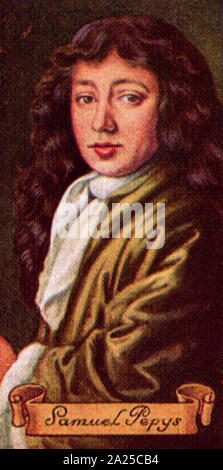 Samuel Pepys (1633 - 1703) Inglese Membro del Parlamento che è più famoso per il diario ha mantenuto per un decennio mentre è ancora relativamente giovane uomo Foto Stock