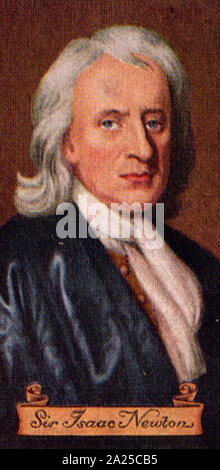 Sir Isaac Newton (1642 - 1726), matematico inglese, fisico, astronomo, teologo e autore Foto Stock