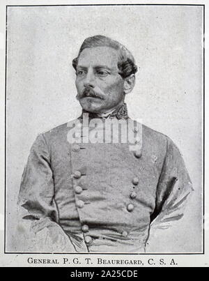 Pierre Gustave Toutant-Beauregard (28 maggio 1818 - 20 febbraio 1893) era un americano ufficiale militare che fu il primo generale di spicco degli Stati Confederati esercito durante la Guerra Civile Americana. Foto Stock