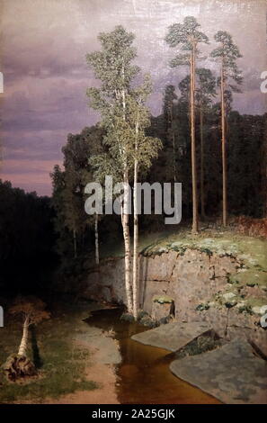 Pittura intitolata 'su Valaam'. Olio su tela Foto Stock