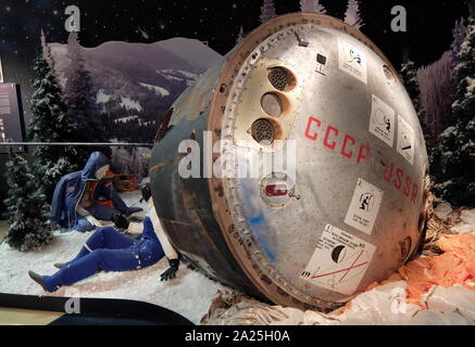 Il modulo di discesa della Soyuz TM-7 veicoli spaziali Foto Stock