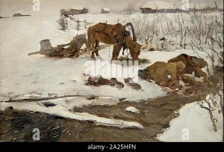 Pittura intitolato "Servizio lavanderia' di Valentin Serov. Valentin Aleksandrovic Serov (1865-1911) un pittore russo. Foto Stock