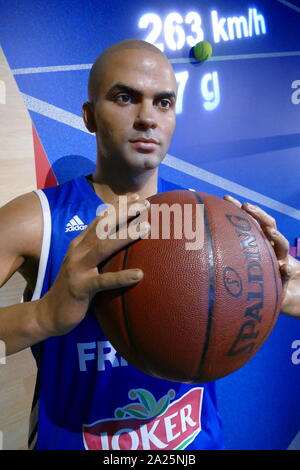 Statuetta in cera di Tony Parker. William anthony parker jr. (1982-) un francese-american ex giocatore di basket. Foto Stock