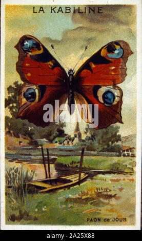 Butterfly vicino a un villaggio, da Arkady Alexandrovich Plastov (1893 - 1972); Russo socialista pittore realista Foto Stock