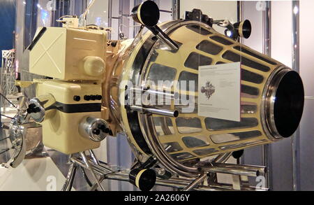 Luna 9, unmanned space mission della Unione Sovietica Luna programma. Il 3 febbraio 1966 la Luna 9 veicolo spaziale è diventato il primo veicolo spaziale a raggiungere un atterraggio morbido sulla luna. Foto Stock