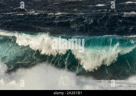Mare tempestoso; Fair Isle; Shetland; Regno Unito Foto Stock