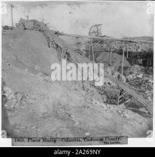 Placer Mining-Columbia, Tuolumne County - Il pendio Foto Stock