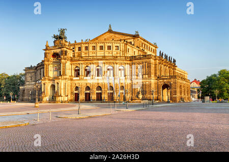 Dresden - Semperoper, Germania Foto Stock