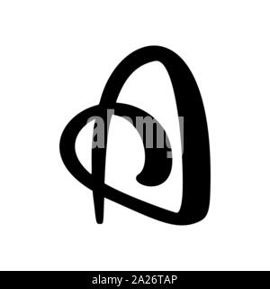 Logotipo nella forma della lettera A, astratto alfabeto stilizzato logo business idea. Illustrazione Vettoriale abc Illustrazione Vettoriale