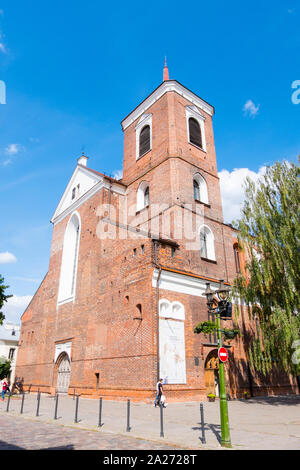 Kaunas Basilica Cattedrale, Vilniaus gatve, città vecchia, Kaunas, Lituania Foto Stock