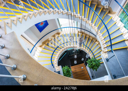 Scala a Queen's University di Belfast campus, Irlanda del Nord, Regno Unito Foto Stock