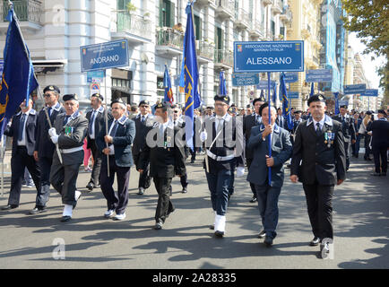 Italia : XX Raduno Nazionale dell'Associazione Nazionale Marinai d'Italia a Salerno, 29 Settembre 2019. Foto Stock