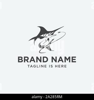 Pesca unico modello di logo, memorabile pesca icona logo. vettore di pesca illustrazione grafica Illustrazione Vettoriale