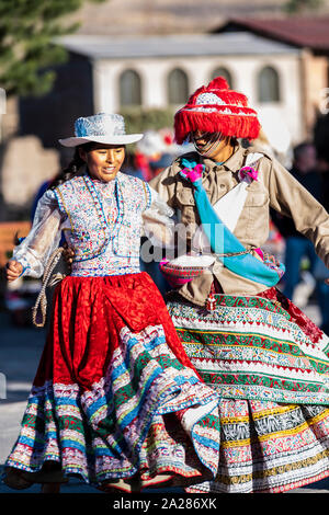 Wititi ballerini in Colca Valley,Arequipa, Perù. Foto Stock