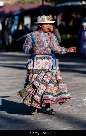 Wititi ballerini in Colca Valley,Arequipa, Perù. Foto Stock