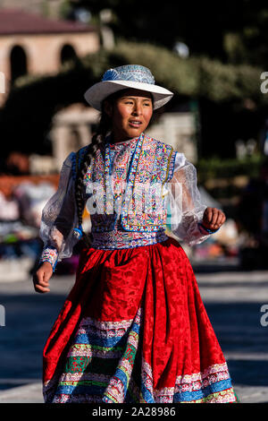 Wititi ballerini in Colca Valley,Arequipa, Perù. Foto Stock