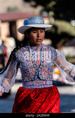 Wititi ballerini in Colca Valley,Arequipa, Perù. Foto Stock