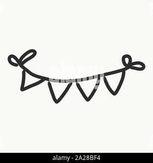 Vettore di alcuni banner, buntings, frontiere e divisori per le vostre note o qualunque cosa tu vuoi fatto a mano. Illustrazione Vettoriale