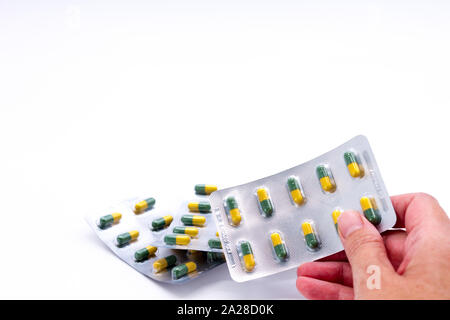 Fotografia di Tramadol Hydrochloride 50 mg capsule blister. REGNO UNITO Foto Stock