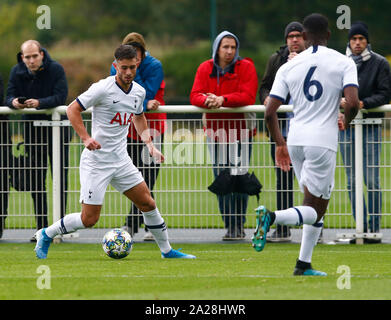 Enfield, Regno Unito. 01 ott 2019. ENFIELD, Inghilterra. 01 ottobre: Maurizio Pochettino del Tottenham Hotspur durante UAFA Youth League tra Tottenham Hotspur e Bayern Monaco presso la Hotspur modo, Enfield su 01 Ottobre, 2019 a Enfield, Inghilterra. Credit: Azione Foto Sport/Alamy Live News Foto Stock