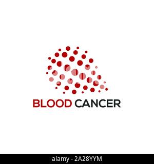 Cancro icona vettore modello di disegno. I tumori del sangue logo design. Illustrazione Vettoriale