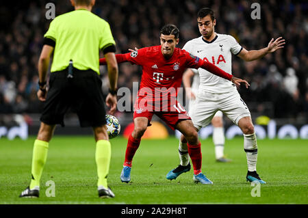 Philippe Coutinho da Bayern Monaco visto in azione durante la UEFA Champions League (Gruppo B) match tra Tottenham Hotspur e Bayern Monaco.(punteggio finale; Tottenham Hotspur 2:7 Bayern Monaco di Baviera) Foto Stock