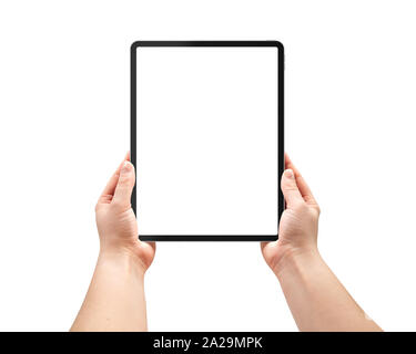 Il design degli smartphone, template, isolato su bianco. Mockup. Foto Stock