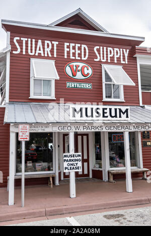 Stuart Heritage Museum Situato nel 1901 Parchi Archivio Generale nel centro storico di Stuart, Florida. Il piccolo borgo fu fondato nel 1870 ed è stato votato il più felice della cittadina balneare in America da vivere costiere. Foto Stock