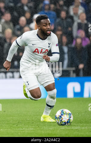 Londra, Regno Unito. 01 ott 2019. Calcio: Champions League Tottenham Hotspur - FC Bayern Monaco, fase di gruppo, gruppo B, seconda giornata a Tottenham Hotspur Stadium. Danny Rose di Tottenham gioca la palla. Credito: Matthias esitano di fronte/dpa/Alamy Live News Foto Stock