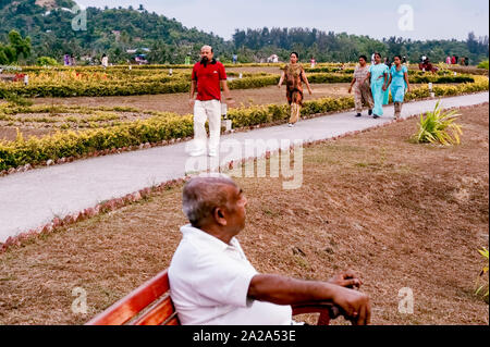 Camminare e fare Jogging ,Park,Haddo Top,Port Blair,&Andaman Nicobar,l'India. Foto Stock
