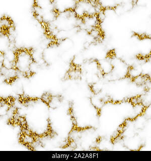 Rame bianco carta di marmo. Digital scrapbooking carta. Lamina dorata lastra di marmo. Carta di marmo. Golden marmo. Perfetto per scrapbooking, copertine stampe. Foto Stock