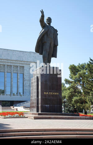 Bishkek Kirghizistan statua di Lenin Foto Stock