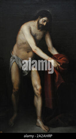 Alonso Cano (1601-1667). Pittore spagnolo. Cristo la raccolta dei suoi paramenti, ca.1646. San Fernando Accademia Reale di Belle Arti. Madrid. Spagna. Foto Stock