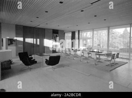 Residenziale e della portineria del cancelliere della Repubblica federale di Germania. Qui: La sala da pranzo (?) durante il termine di Ludwig Erhard. Foto Stock