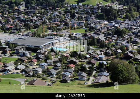 Megève. Vue du Massif du Jaillet. Alta Savoia. La Francia. / Megeve. Alta Savoia. La Francia. Foto Stock