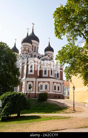 La Cattedrale Alexander Nevsky sulla collina di Toompea nella città vecchia di Tallinn, Harju County, Estonia Foto Stock