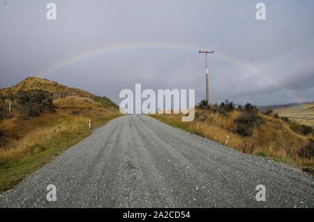 Rainbow. Te Araroa Trail. Isola del Sud. Nuova Zelanda Foto Stock