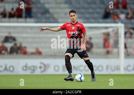 Il 29 settembre 2019; Arena da Baixada Stadium, Curitiba, Parana, Brasile; brasiliano della serie A CALCIO, atletico versus Chapecoense; Lucas Halter di Atletico Foto Stock