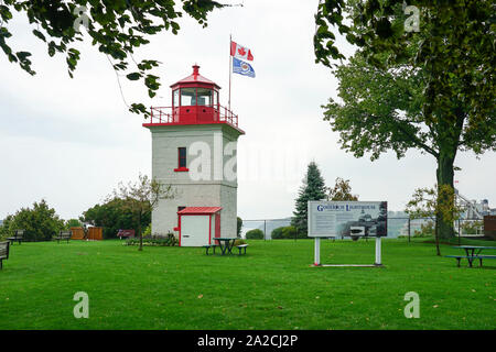 Faro di Goderich uno di Ontario pretties della città in Canada Foto Stock