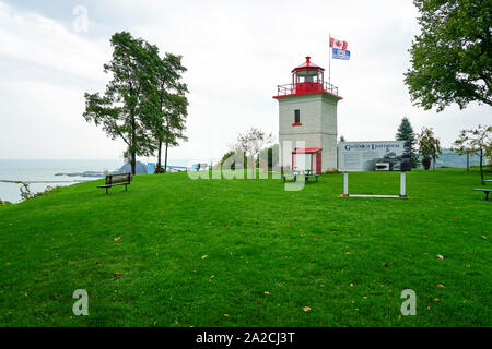 Faro di Goderich uno di Ontario pretties della città in Canada Foto Stock