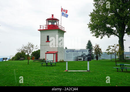 Faro di Goderich uno di Ontario pretties della città in Canada Foto Stock