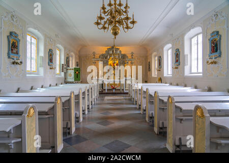Interno del San Knuds chiesa cattolica romana a Fredericia, Danimarca, l'Europa. Foto Stock