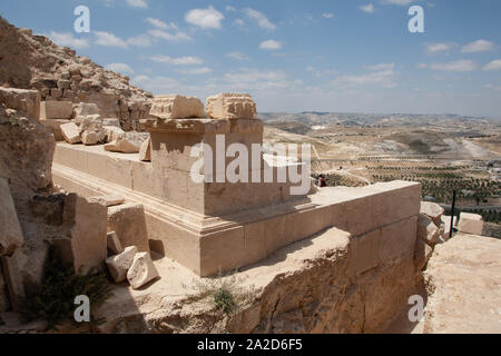 I resti del re Erode la tomba di Israele Herodium Foto Stock