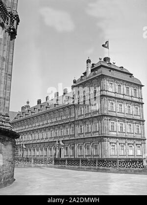 Gebäude der Residenz di Bamberg, Deutschland 1930er Jahre. Costruzione di residence castello di Bamberg, Germania 1930s. Foto Stock