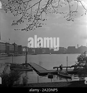 Die Alster Amburgo, Deutschland 1930er Jahre. L'Alster a Amburgo, Germania 1930s. Foto Stock
