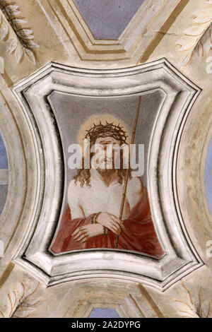 Jésus-Christ. Eglise Saint-Jean Baptiste. Megève. Alta Savoia. La Francia. / Gesù Cristo. Chiesa di Saint Jean Baptiste. Megeve. Alta Savoia. La Francia. Foto Stock