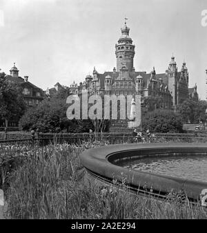 Das Neue Rathaus di Lipsia, Deutschland 1930er Jahre. Il Nuovo Municipio di Lipsia, Germania 1930s. Foto Stock